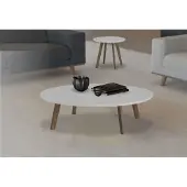 AEA Kleine Runde Couchtische Set Wohnzimmermöbel Echtholz Tische Luxus