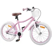 vidaXL Kinderfahrrad 18 Zoll für 5-7 Jahre alt Hellrosa