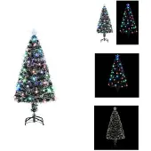 vidaXL Weihnachtsbaum mit Beleuchtung und Ständer 120 cm Glasfaser - Weihnachtsbäume