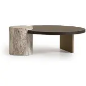 AEA Couchtisch Beistelltisch Kaffeetisch Holz Braun Sofatisch Design Tisch
