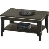 AEA Luxus Dunkles Couchtisch mit Regal Holztisch Beistelltisch Kaffeetisch