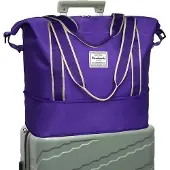 Unyqoos Reisetasche & Weekender – erweiterbare Sport‑ und Schultertasche mit wasserdichtem Nassfach & Trolley‑Hülle, Uni, Kliniktasche