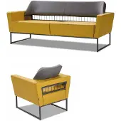Xl Moebel Gmbh s Wohnzimmer Sitzset Stilvoller Gelber Dreisitzer Lehnsessel