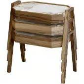 AEA Elegantes braunes Holz Couchtisch-Set modern stilvoll