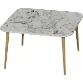 AEA Moderner weißer Holz-Couchtisch im eleganten Design