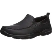 SKECHERS Herrenschuhe, Relaxed Fit: Harper, Forde Slipper, Schwarz, 7.5 X-Wide