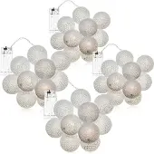 COM-FOUR® 4x LED Lichterkette "Kugel", Beleuchtung mit 10 LEDs