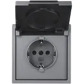 McPower Schutzkontakt-Steckdose Shallow 250V/16A UP IP44 Steckanschluss