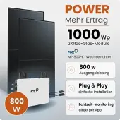 TEPTO 1000W Balkonkraftwerk Power mit FoxEss