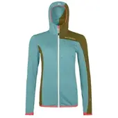 Ortovox Damen Fleece Light Grid Hooded ice waterfall - M