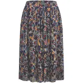 Goldner Maxirock "Kurzgröße Plisseerock mit Paisley-Druck" kominierstarker Print