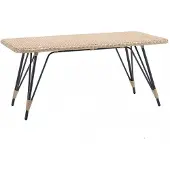 AEA Couchtisch Luxus Kaffeetisch Sofatisch Beistelltisch Rattan Beige Tisch