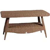 AEA Couchtisch Luxus Kaffeetisch Sofatisch Beistelltisch Hochwertig Rattan Braun