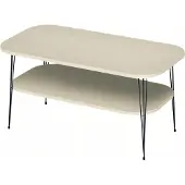 AEA Eleganter Beigefarbener Couchtisch aus Holz mit modernem Design