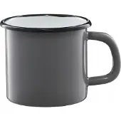 Selgros Emaillierter Becher, grau, 12 cm, Fassungsvermögen 1 Liter