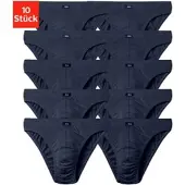 H.I.S. Slip H.I.S "Herren Minislip", Herren, Gr. 5M, 10 Stk., blau (navy), Jersey, Obermaterial: 95% Baumwolle, 5% Elasthan, unifarben, körpernah, Unterhosen Slip, in Baumwoll-Mix, Topseller