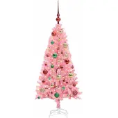 vidaXL Weihnachtsbaum Rosa 120 cm PVC