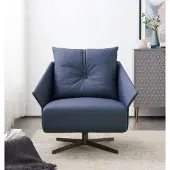 AEA Sessel Sitzer Wohnzimmer blau Modern Design Luxus Sitzmöbel Relax Club