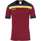 Uhlsport Offense 23 Trikot Kurzarm Kinder - Bordeaux / Marine / Neongelb