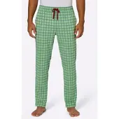 Witt Schlafanzug "Hose lang Hose lang", Herren, Gr. 48, grün (apfel, kirsche, kariert), Homewear-Sets Schlafanzug
