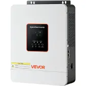 Vevor 3000W Hybrid-Wechselrichter, 24V DC auf 230V AC, mit integriertem 80A MPPT-Solarladeregler, kompatibel mit Blei-Säure-& Lithiumbatterien, für Zuhause, RV & netzunabhängige Systeme