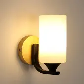 Toolight Wandleuchte Glas Zylinder Schwarz E27 Treppe Wohnzimmer