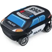 OEM Polizeiauto Federmäppchen mit Rädern, Blau, für Jungen