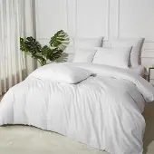 Sonstiges Bettwäsche Set 3-teilig Baumwolle 200x200 cm Weiß Atmungsaktiv mit Reißverschluss