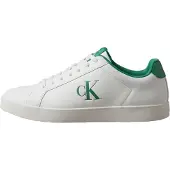Calvin Klein Herren Cupsole Sneaker Derby mit Logo, Mehrfarbig (Bright White/Enc