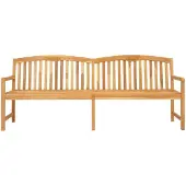 vidaXL Handgefertigte Rosenbank 228 x 60 x 90 cm Massivholz Teak Natur