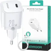 JOYROOM Jr-Tcf02 Usb-C Pd 20W Netzladegerät + Usb-C Kabel - Weiss