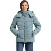 Tom Tailor Damen Puffer-Jacke mit Abnehmbarer Kapuze
