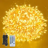 Dripio LED-Lichterkette 12 m, 100 warmweiße LEDs, mit Fernbedienung & Timer