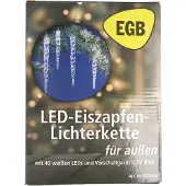 EGB LED-Eiszapfen-Lichterkette 40 Zapfen weiße LED 4027236043409