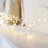 SURIGHT Lichterkette mit 378 Micro-LED-Lampen – Warmweiß – Netzbetrieb