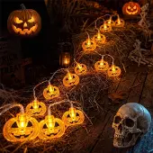 Dripio LED-Pumpen-Lichterkette, 20 LEDs, 3 m, Warmweiß, Halloween