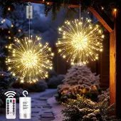 OEM LED-Lichtbal 180 LEDs, warmweiß, batteriebetrieben, 2 Stück