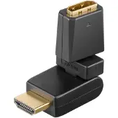 Goobay HDMI F/M 360° SB, HDMI, HDMI, Schwarz