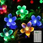 Dripio Blumen-Lichtkette, 3 m, 20 LEDs, wasserdicht, Kirschblüten