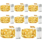 Dripio LED-Lichtkette mit Timer, 3 m, 30 LEDs, warmweiß, 8 Stück