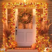 Dripio Lichtkette mit Ahornblättern, 3 m, 20 LEDs, Herbstdeko