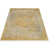 Oci Die Teppichmarke Teppich "COLOUR MEDI" rechteckig 8 mm Höhe Glanz Viskose, mit Fransen, Hoch Tief Struktur, Vintage, Wohnzimmer