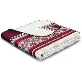 Biederlack Wohndecke "Nordic Knit" Stimmungsvolle Bordüren mit Schneeflocken und Eiskristallen