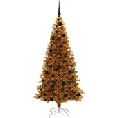 vidaXL Weihnachtsbaum Gold 180 cm PET