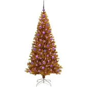 vidaXL Weihnachtsbaum Gold 180 cm PET