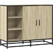 vidaXL Sideboard Sonoma-Eiche 92x35x76 cm Holzwerkstoff