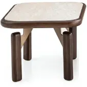 AEA Kaffeetisch Moderner Stil Beige Braun Travertin Elegant Hochwertig
