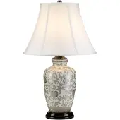 Elstead Lighting Elstead Silverthistle Tischleuchte E27 Weiß und Silber Weiß, UK