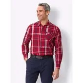 Classic Dog Langarmhemd CLASSIC, Herren, Gr. 39/40, Normalgrößen, bunt (rot, marine, kariert), 50% Baumwolle, 50% Polyester, gemustert, kariert, mehrfarbig, gerade, Hemden Langarmhemd
