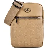Lacoste Umhängetasche Nomogramme Vertical Camera Bag Cookie hellbraun